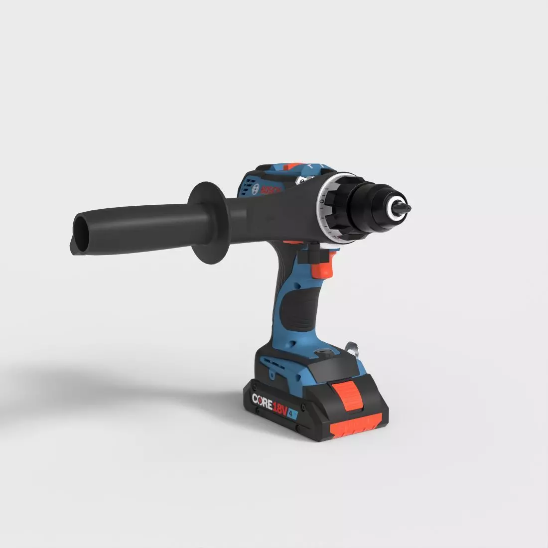 BOSCH BRUSHLESS DRILL MACHINE Low-poly 3D model_0