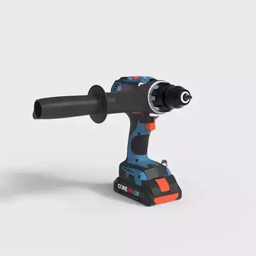 BOSCH BRUSHLESS DRILL MACHINE Low-poly 3D model