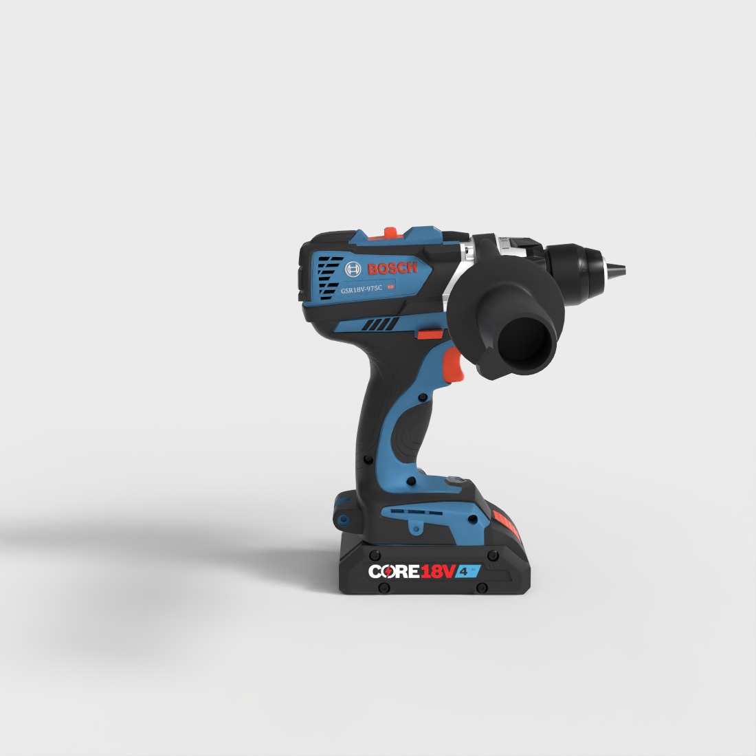 BOSCH BRUSHLESS DRILL MACHINE Low-poly 3D model_2