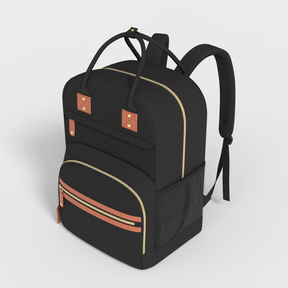BACKPACK FOR WOMEN  Low-poly 3D model_4