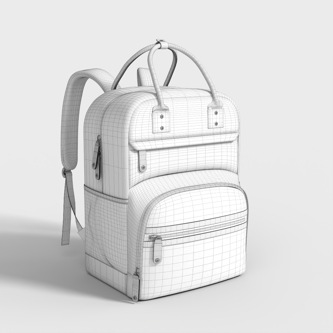 BACKPACK FOR WOMEN  Low-poly 3D model_7