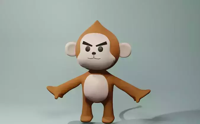 Cute Monkey 3D model