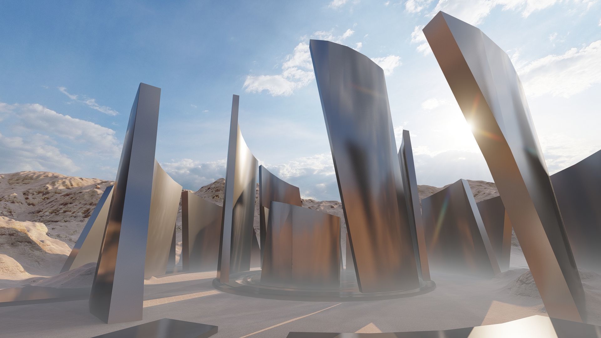 Futuristic Desert Retreat- Modern Oasis 3D model_13