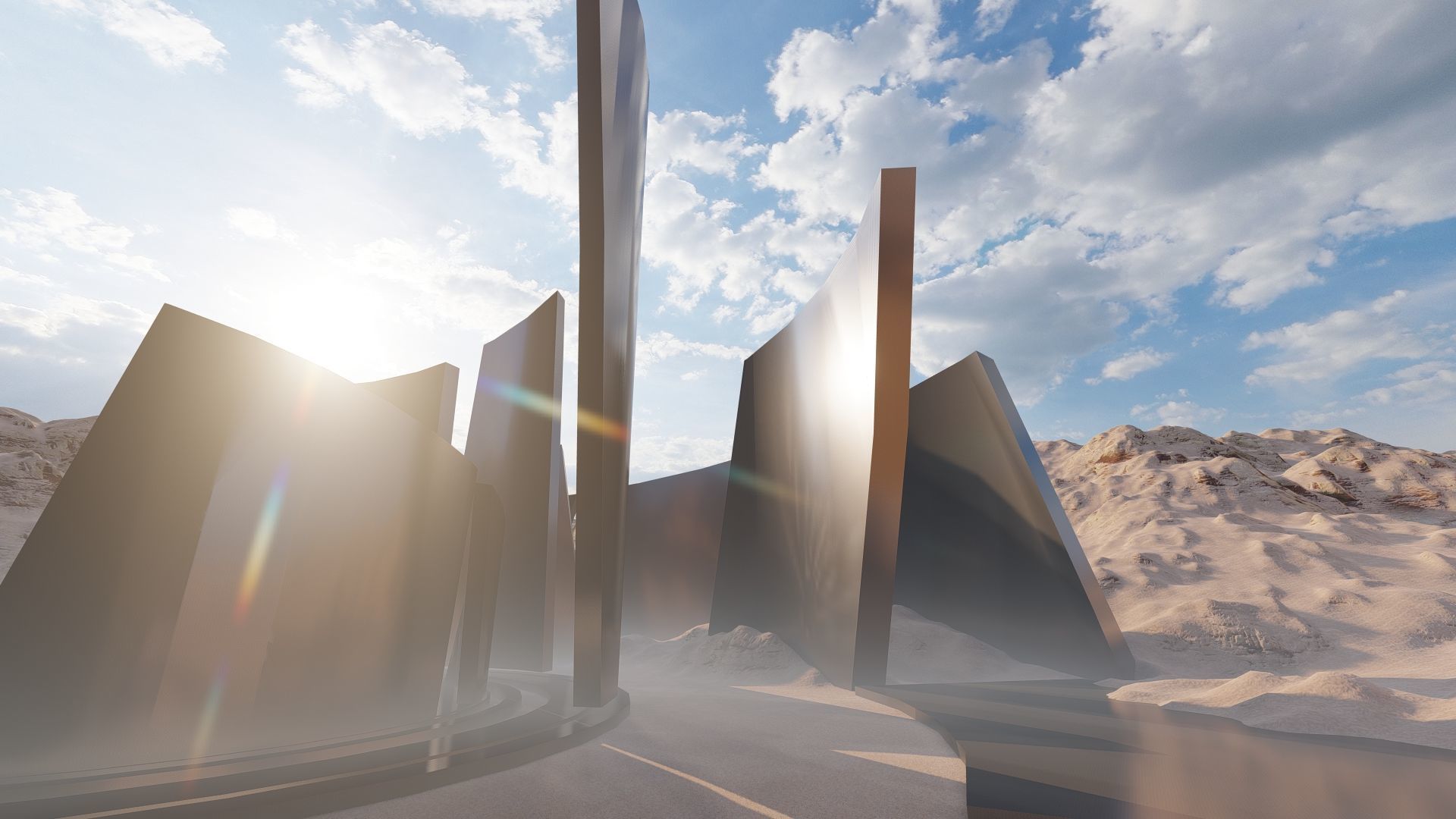 Futuristic Desert Retreat- Modern Oasis 3D model_5