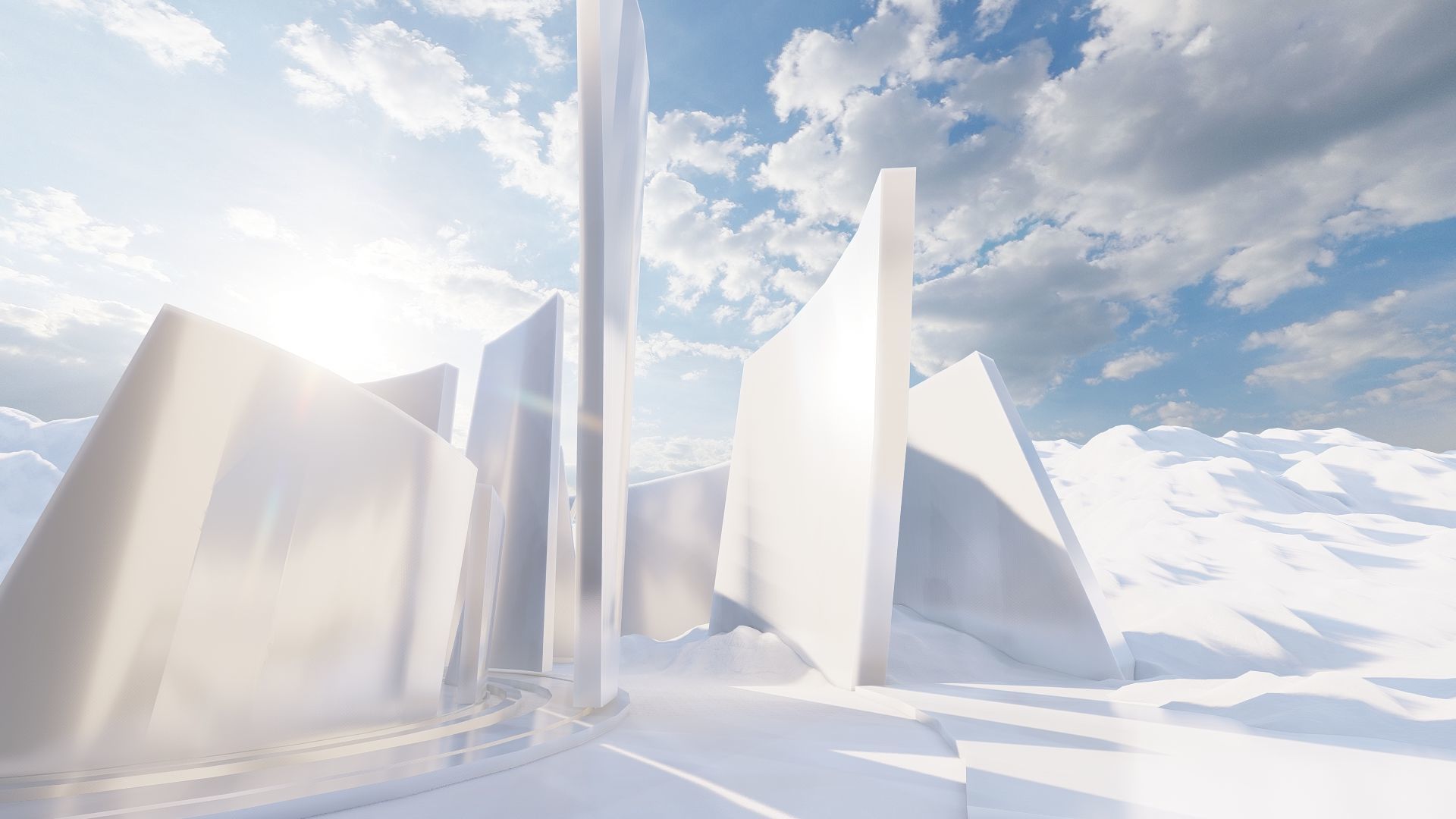 Futuristic Desert Retreat- Modern Oasis 3D model_12