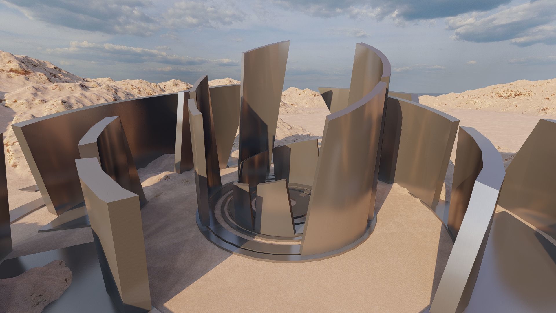 Futuristic Desert Retreat- Modern Oasis 3D model_8