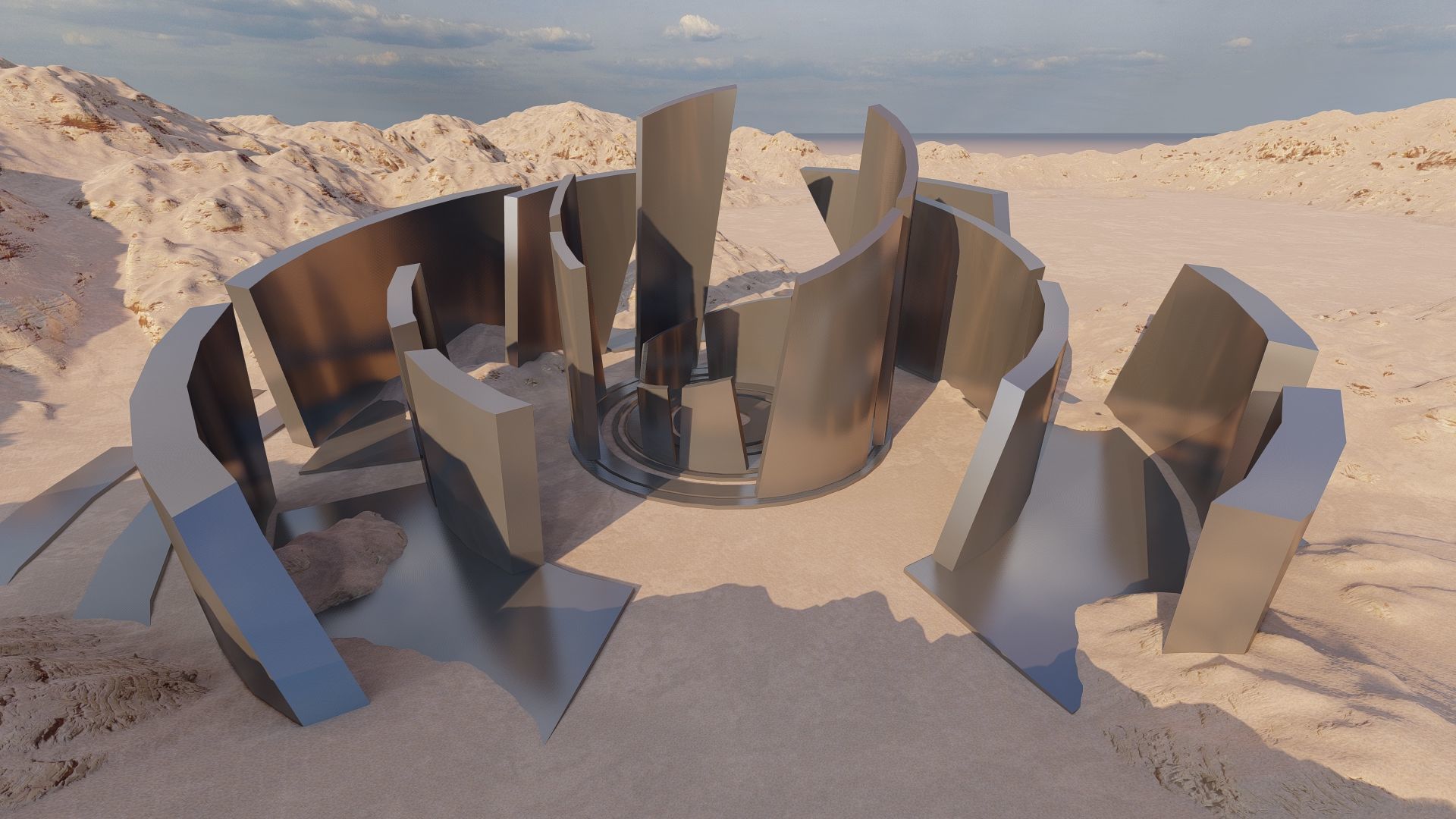 Futuristic Desert Retreat- Modern Oasis 3D model_6
