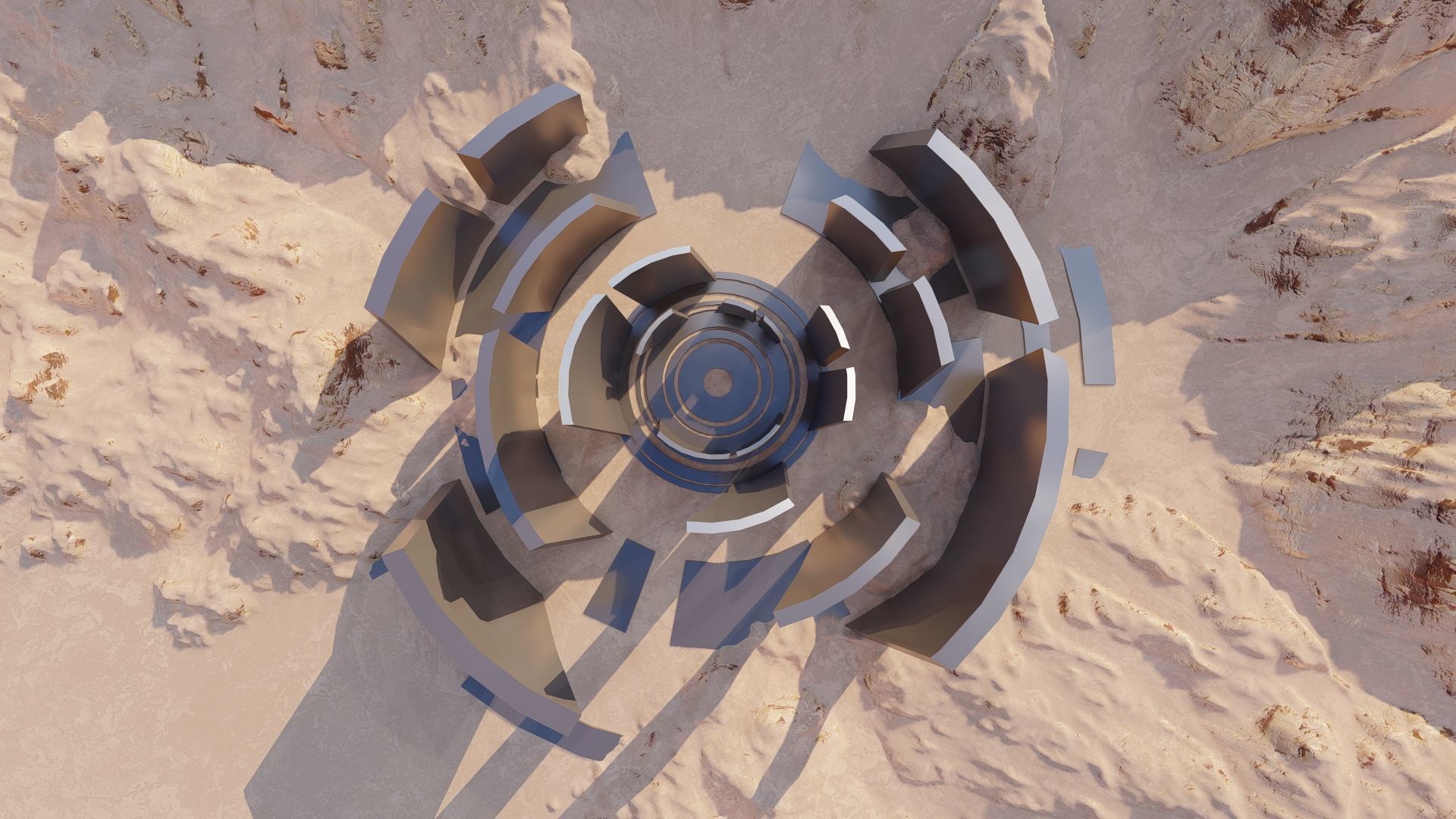 Futuristic Desert Retreat- Modern Oasis 3D model_1