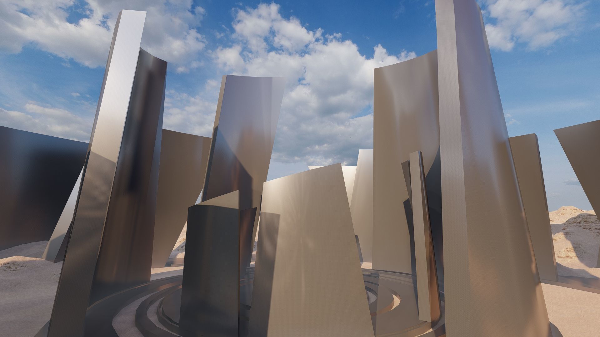 Futuristic Desert Retreat- Modern Oasis 3D model_2