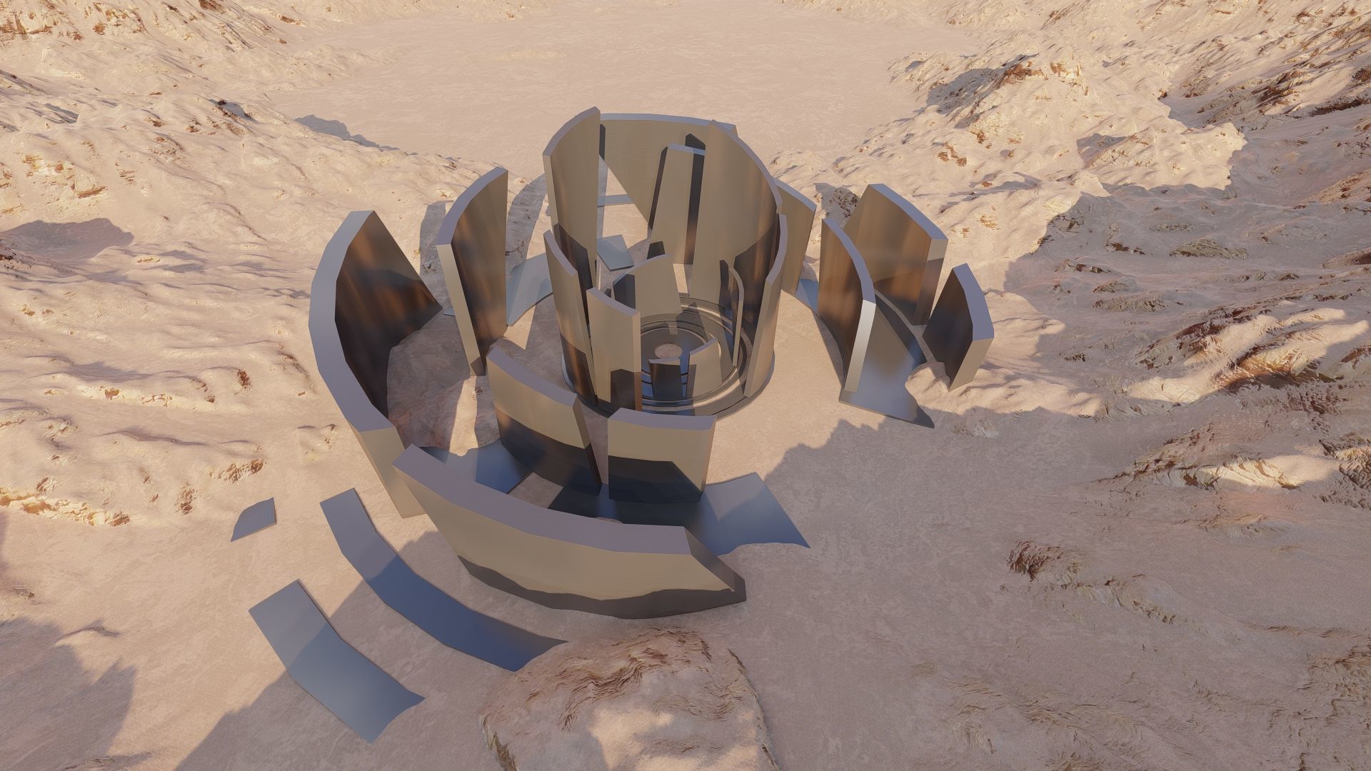Futuristic Desert Retreat- Modern Oasis 3D model_10