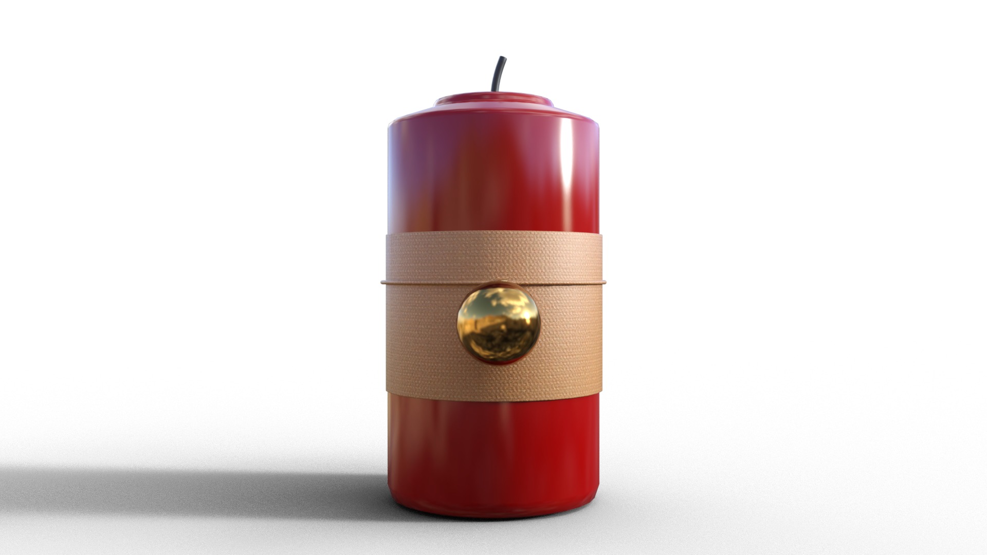 Christmas Candle Pack Low-poly 3D model_4