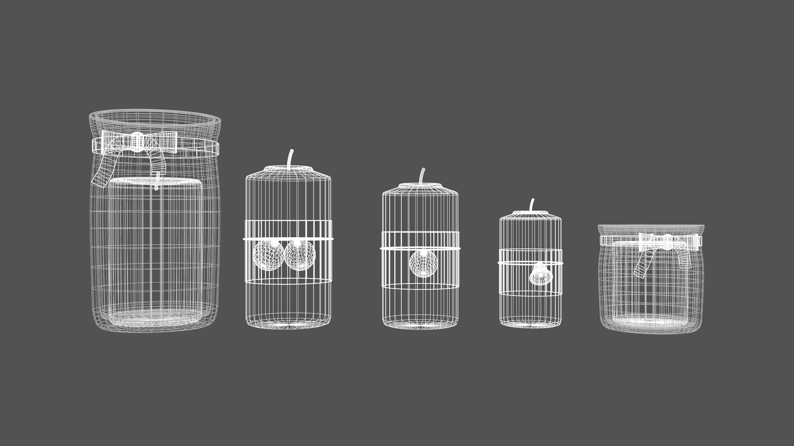 Christmas Candle Pack Low-poly 3D model_7