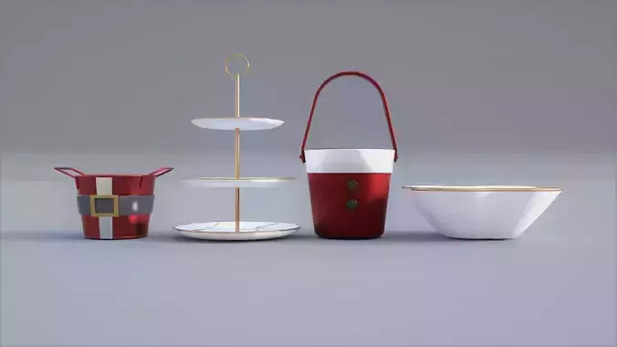 Christmas Bucket And Plate Pack