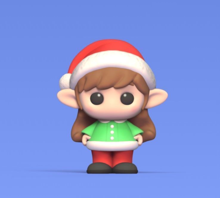 Xmas Girl 3D print model_1