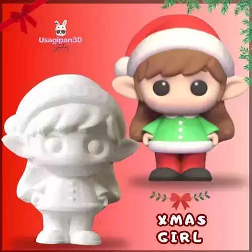 Xmas Girl 3D print model