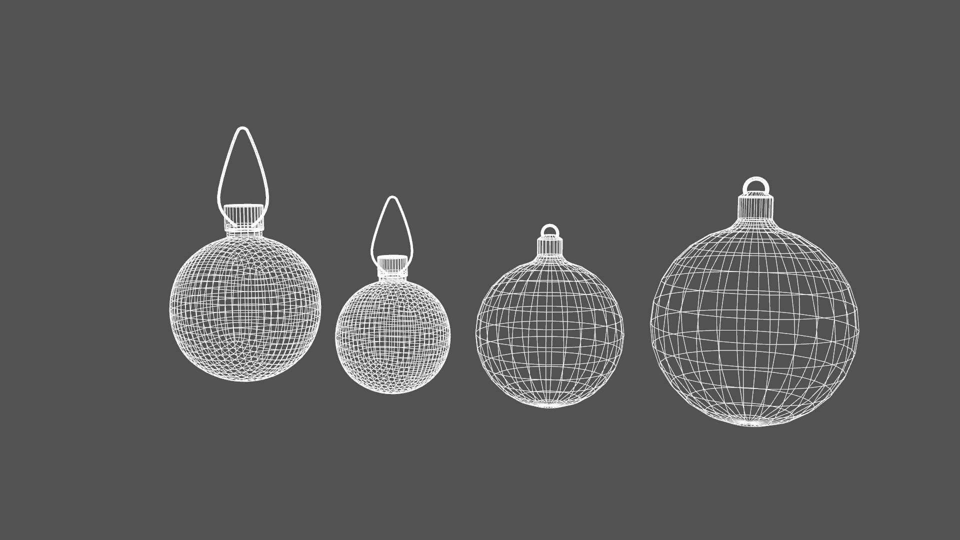 Christmas Ball Pack Low-poly 3D model_6