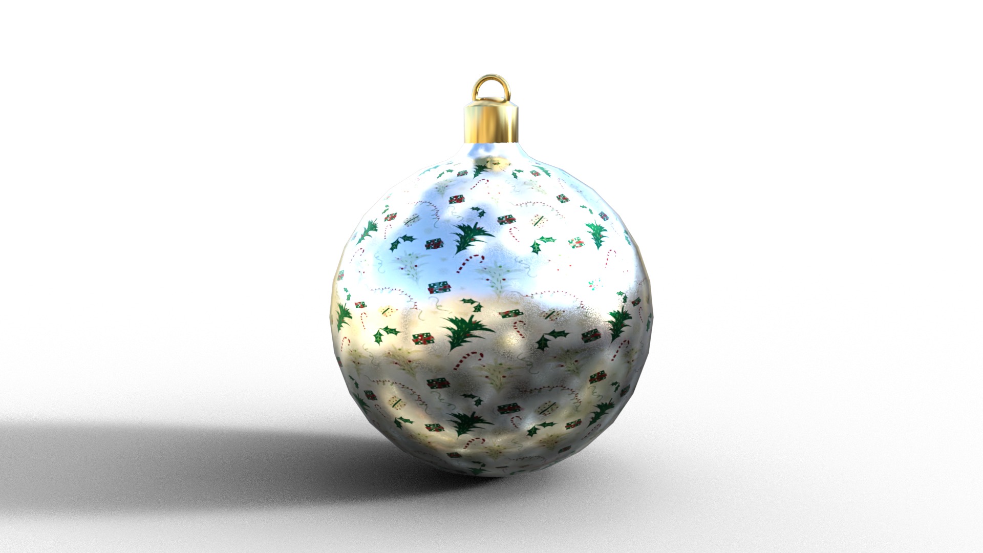 Christmas Ball Pack Low-poly 3D model_3
