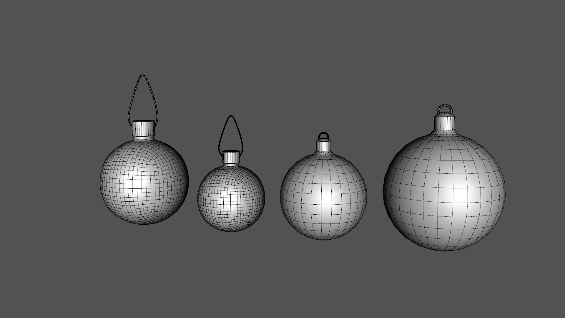 Christmas Ball Pack Low-poly 3D model_7