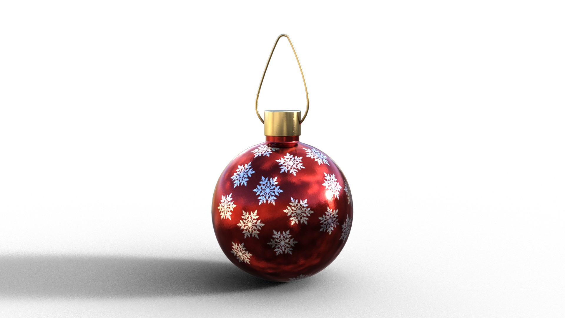 Christmas Ball Pack Low-poly 3D model_2