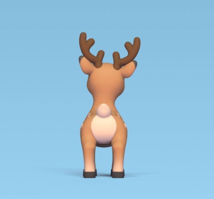 Cartoon Deer 3D print model_4