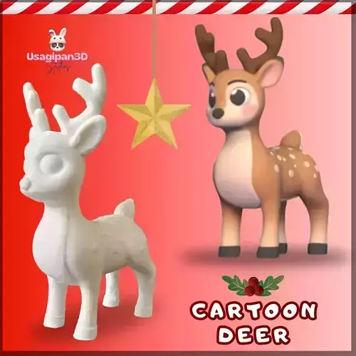 Cartoon Deer 3D print model