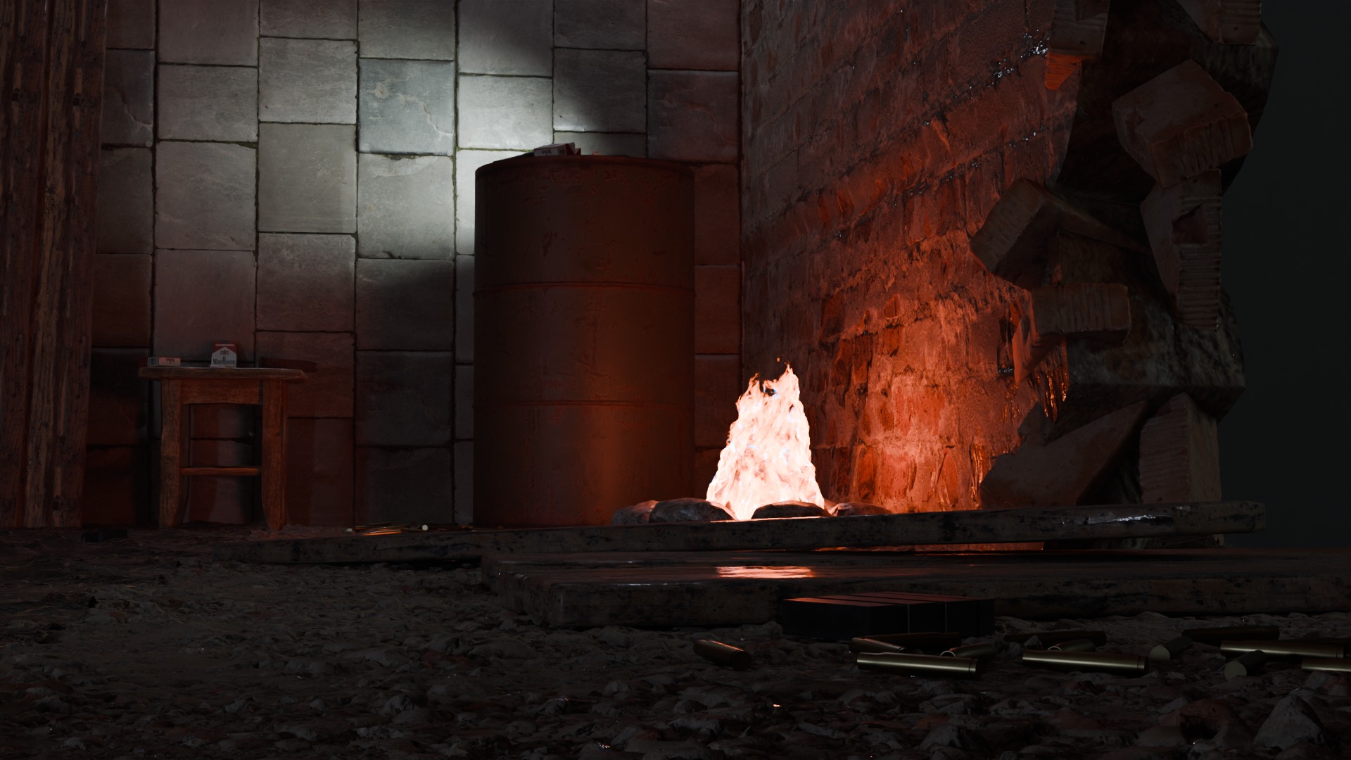 Abandoned position 3D model_2