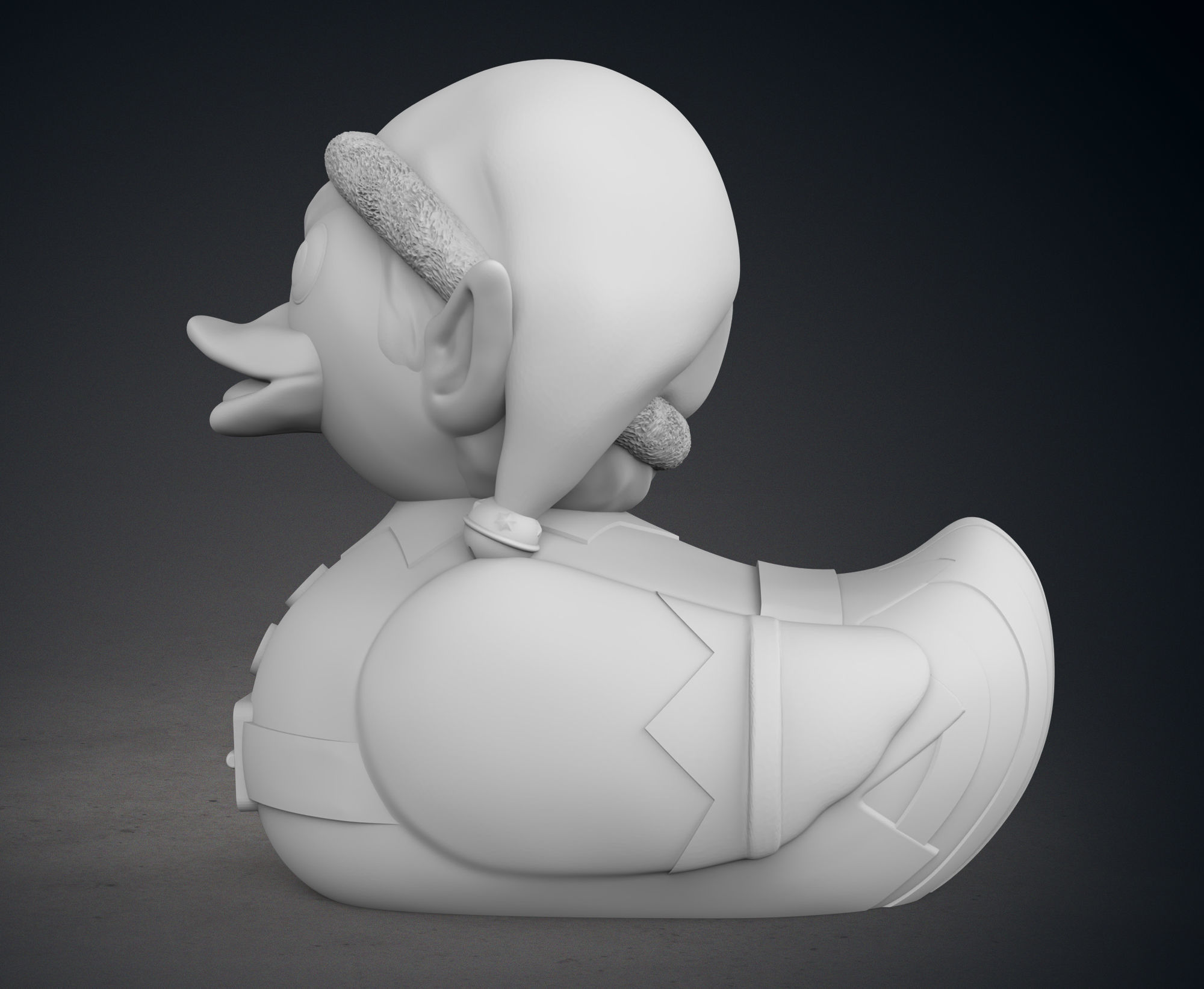 Cute Santas Elf Rubber Duck 3D print model_4