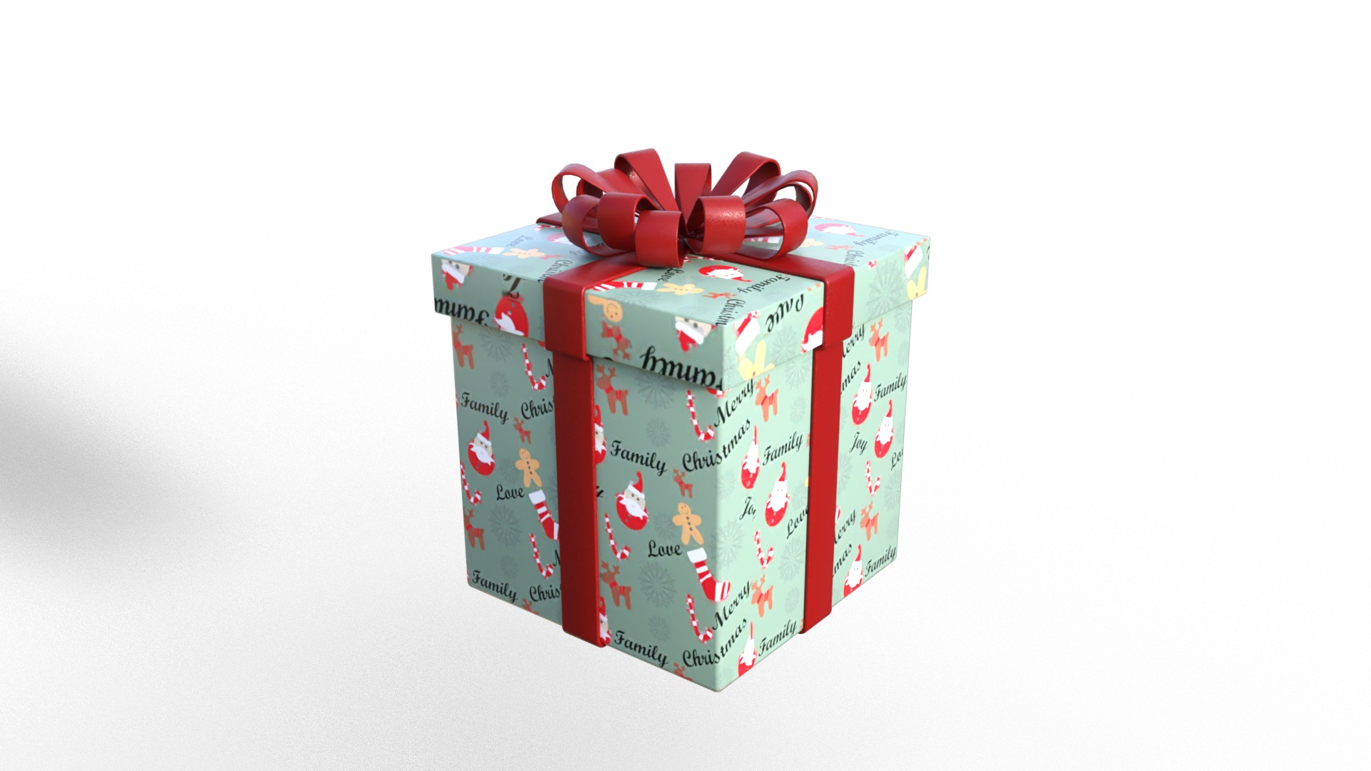 Christmas Gift Pack Low-poly 3D model_4