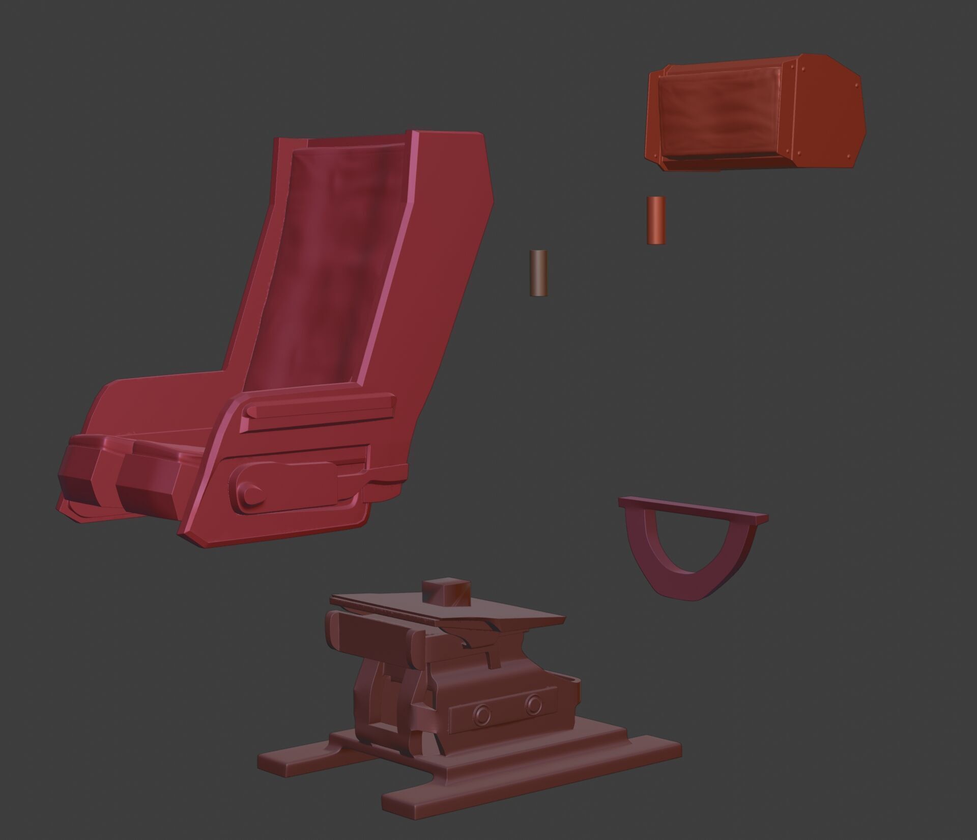 Fighter Jet Pilot Seat 3D print model_13