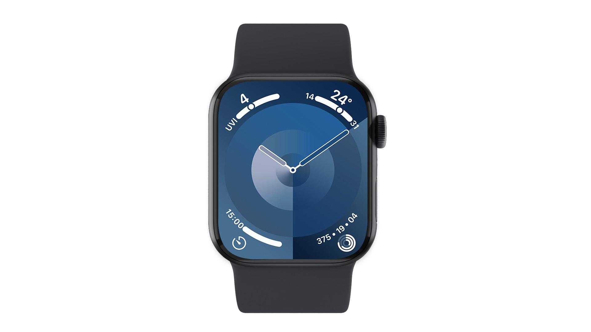 Apple Watch Series 9 Sport Band Midnight Color 3ds Max 3D model_2