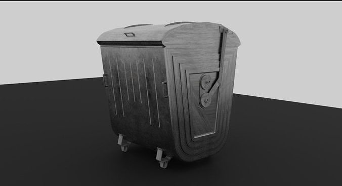 Trash Can PBR Game Ready Low-poly 3D model Low-poly 3D model