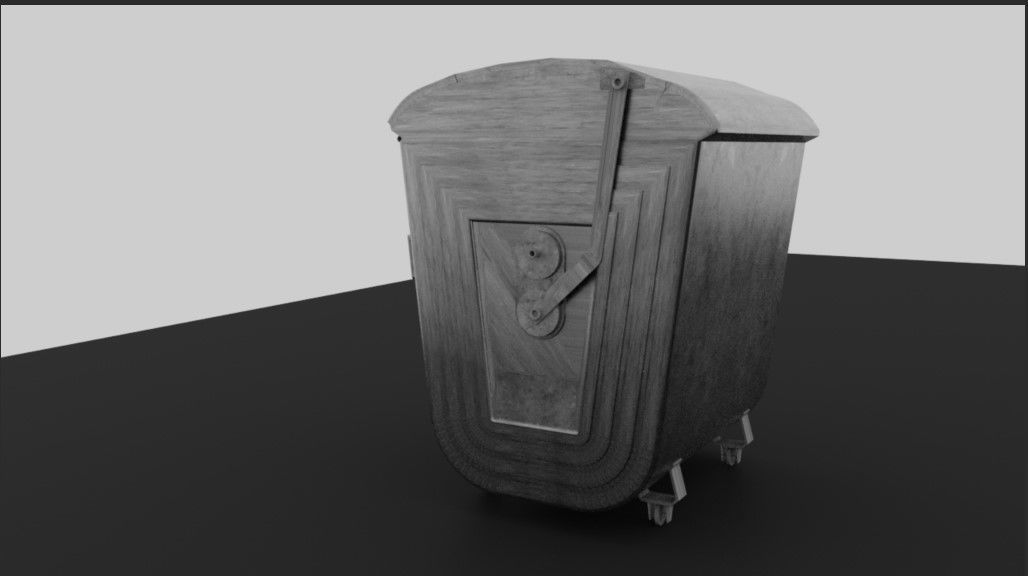 Trash Can PBR Game Ready Low-poly 3D model Low-poly 3D model_2