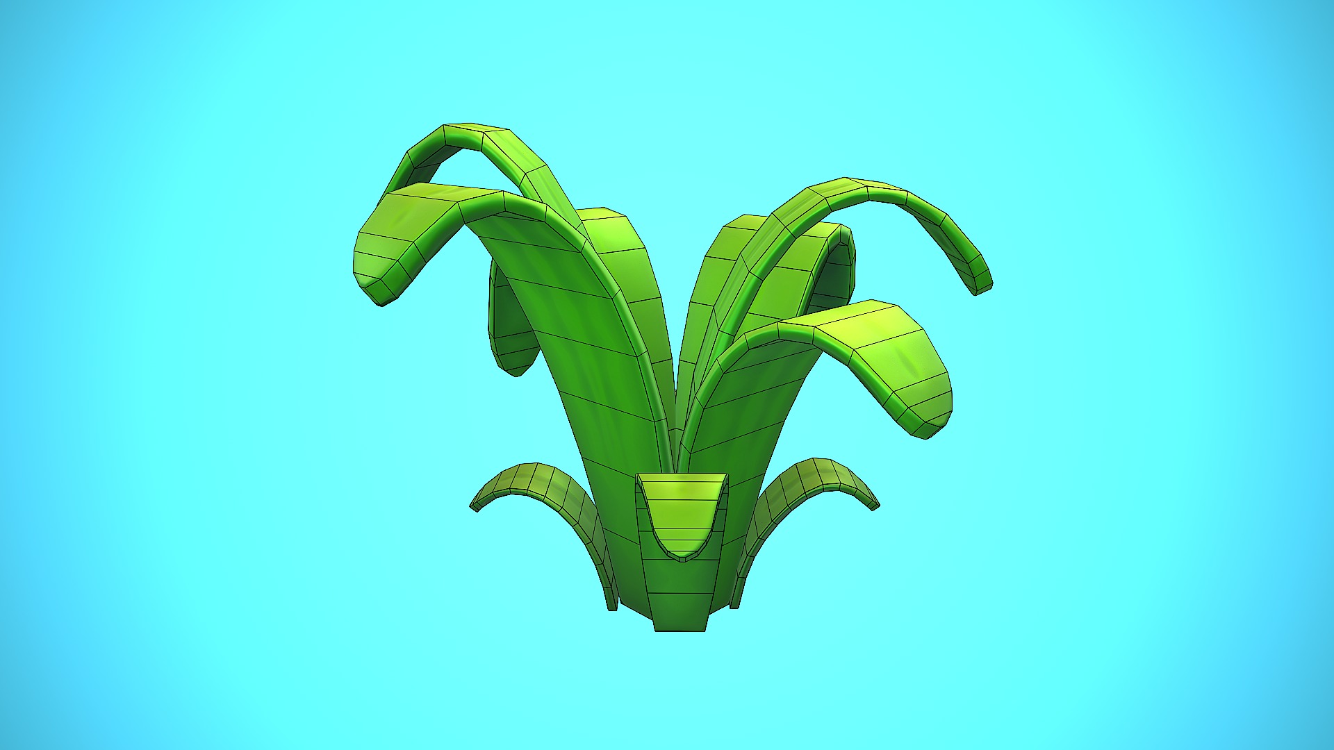 PLANT 01 CARTOON STYLIZED Low-poly 3D model_6