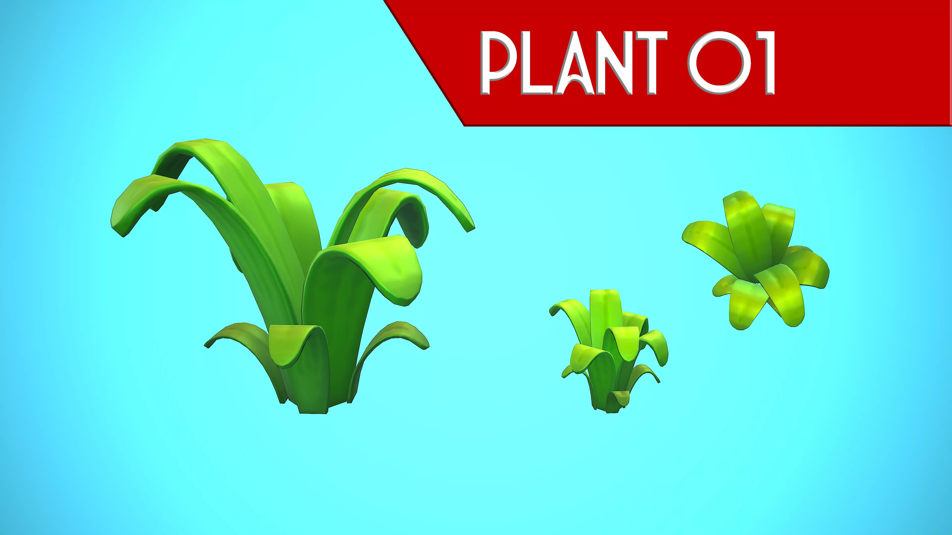 PLANT 01 CARTOON STYLIZED Low-poly 3D model_0