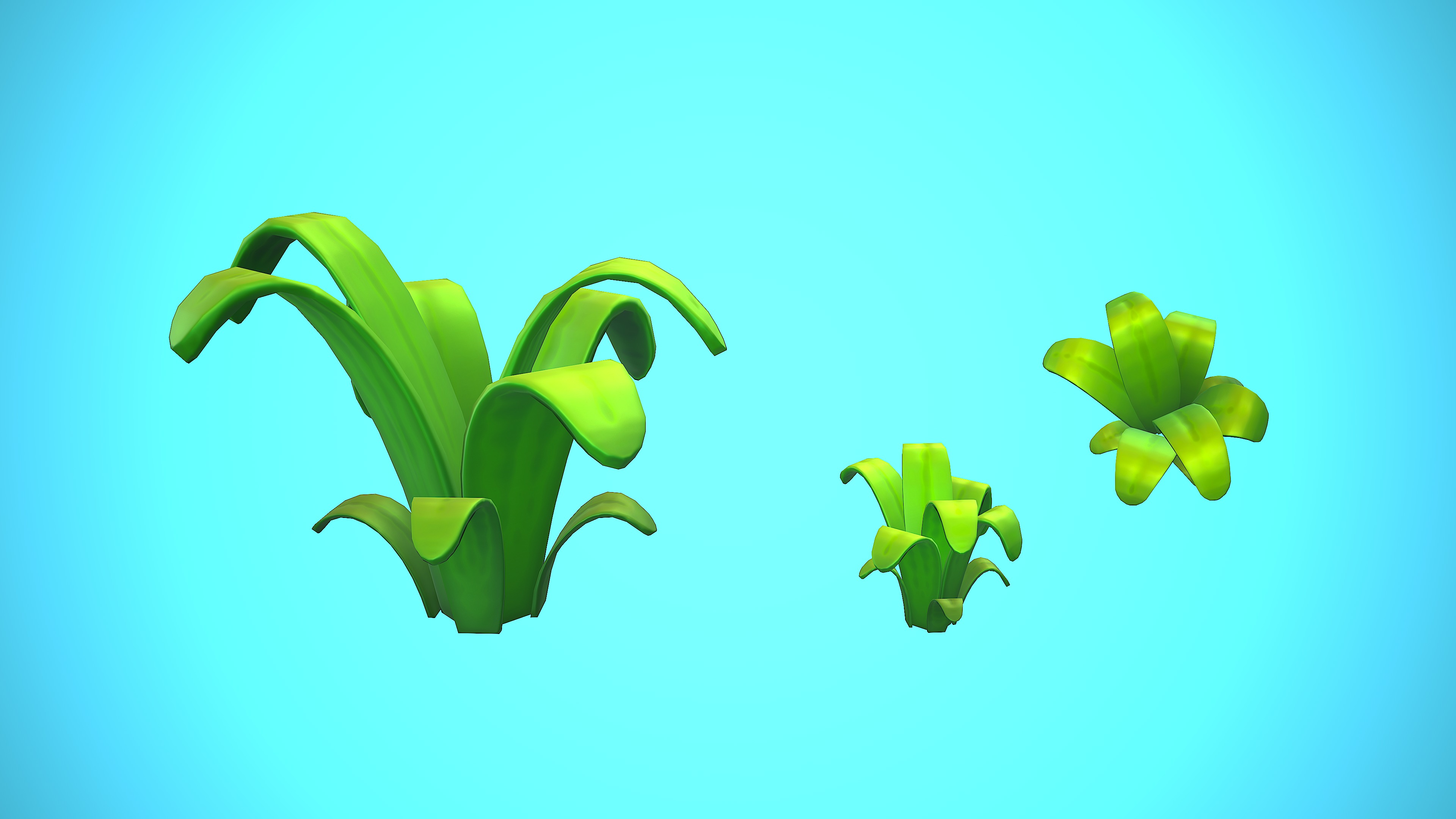 PLANT 01 CARTOON STYLIZED Low-poly 3D model_3