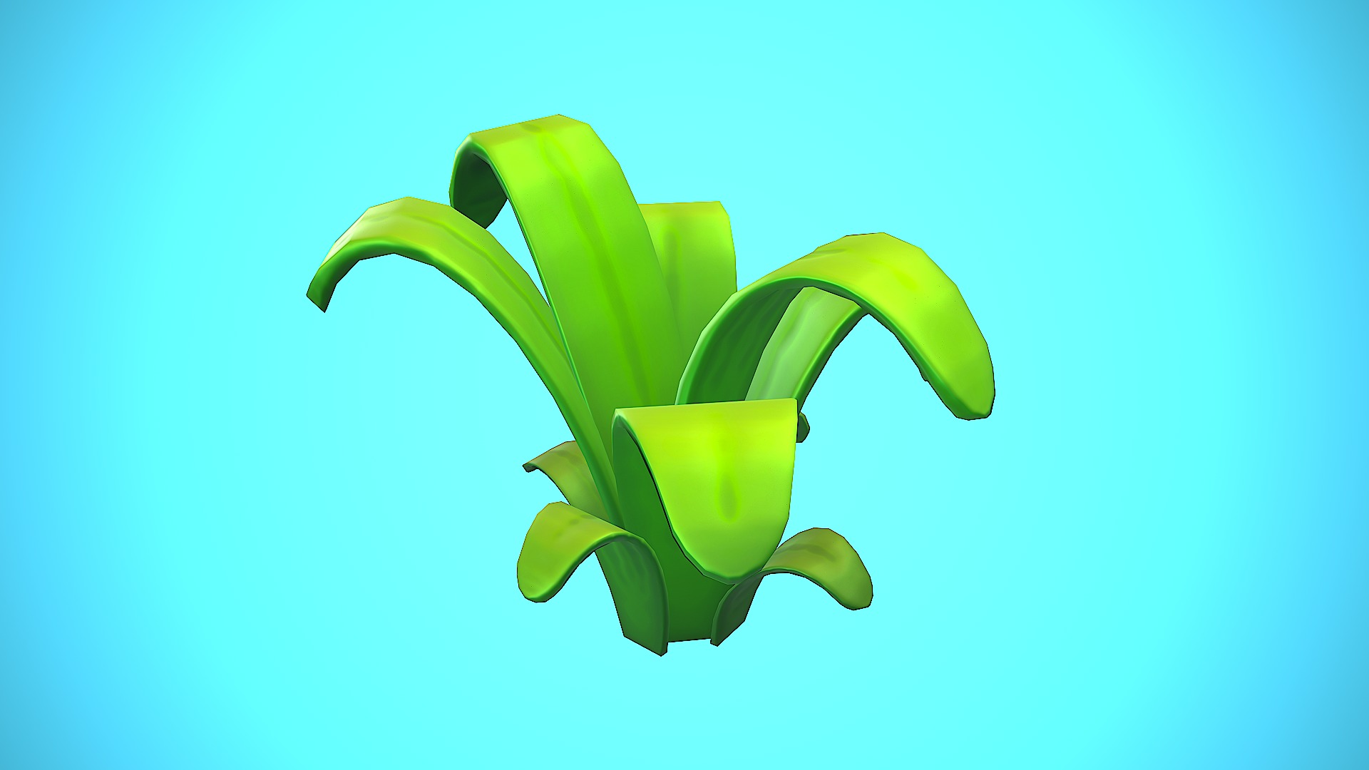 PLANT 01 CARTOON STYLIZED Low-poly 3D model_7