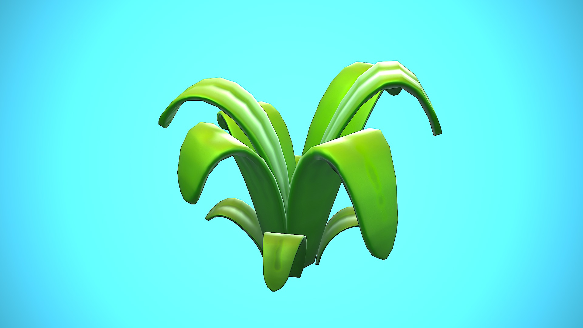 PLANT 01 CARTOON STYLIZED Low-poly 3D model_9