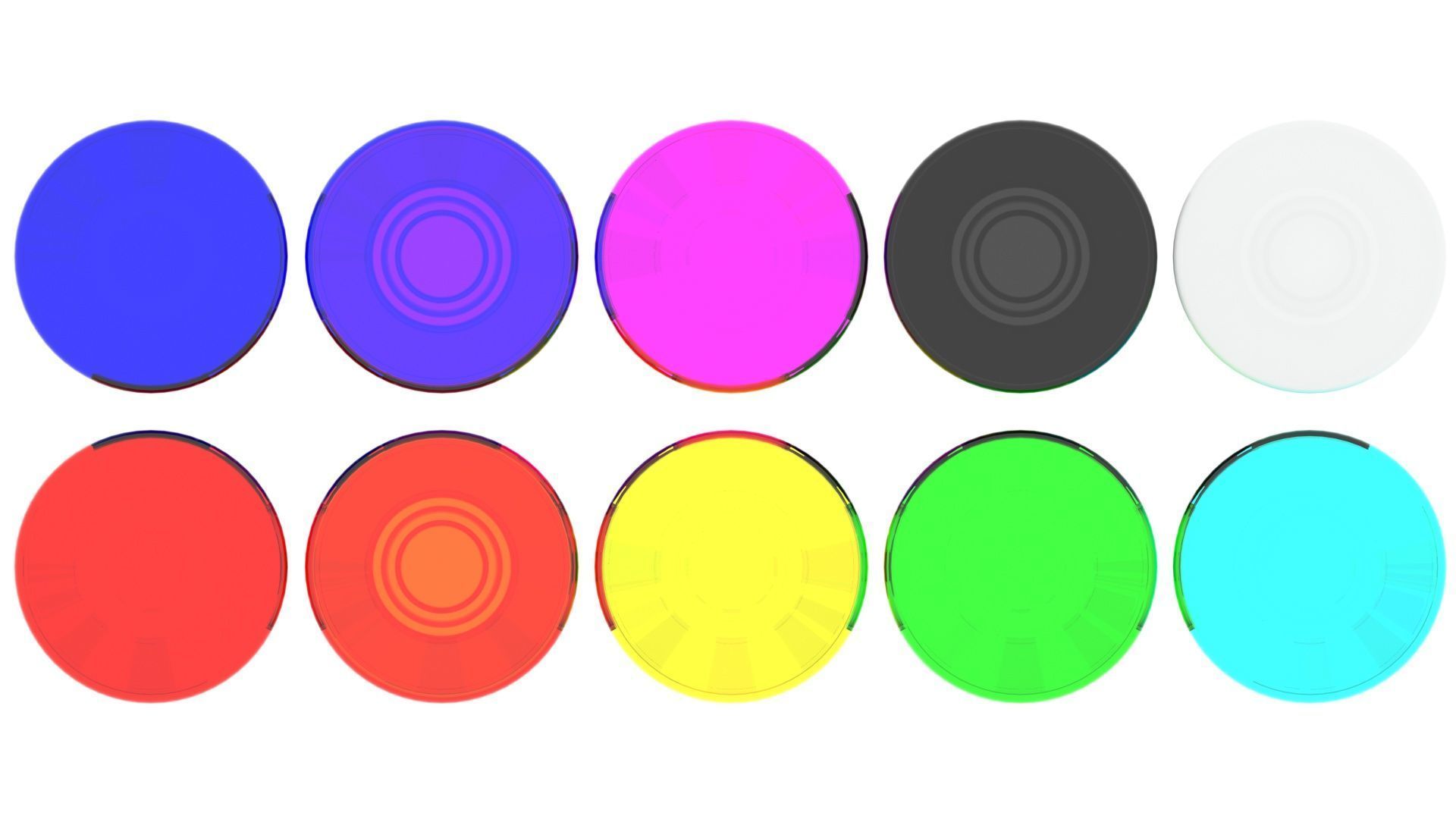 Colored Glass Bottles Set 3D model_16