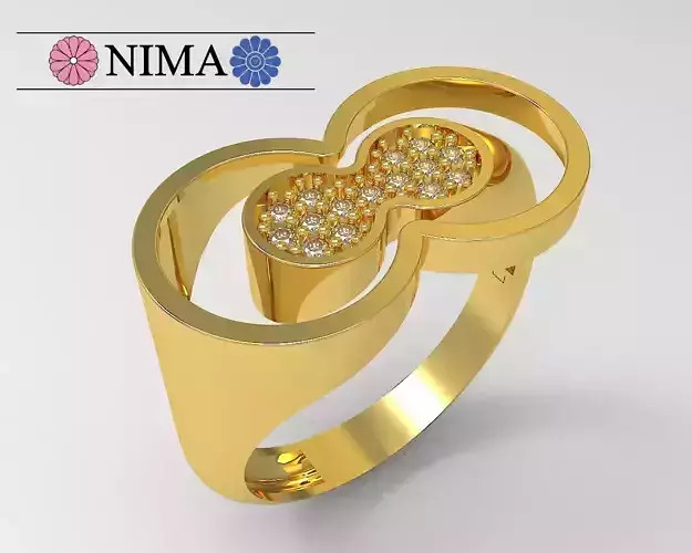 Elegant Infinity Gold Ring with Diamonds