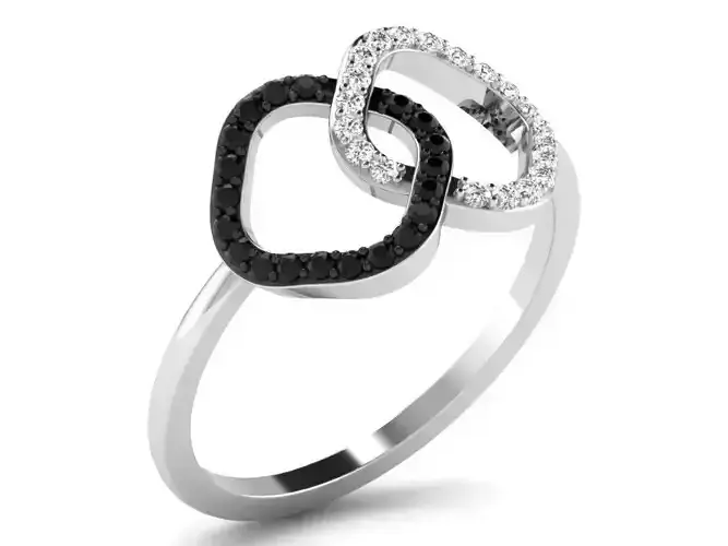 Light Weight White Gold Diamond Ring  -DR-6314