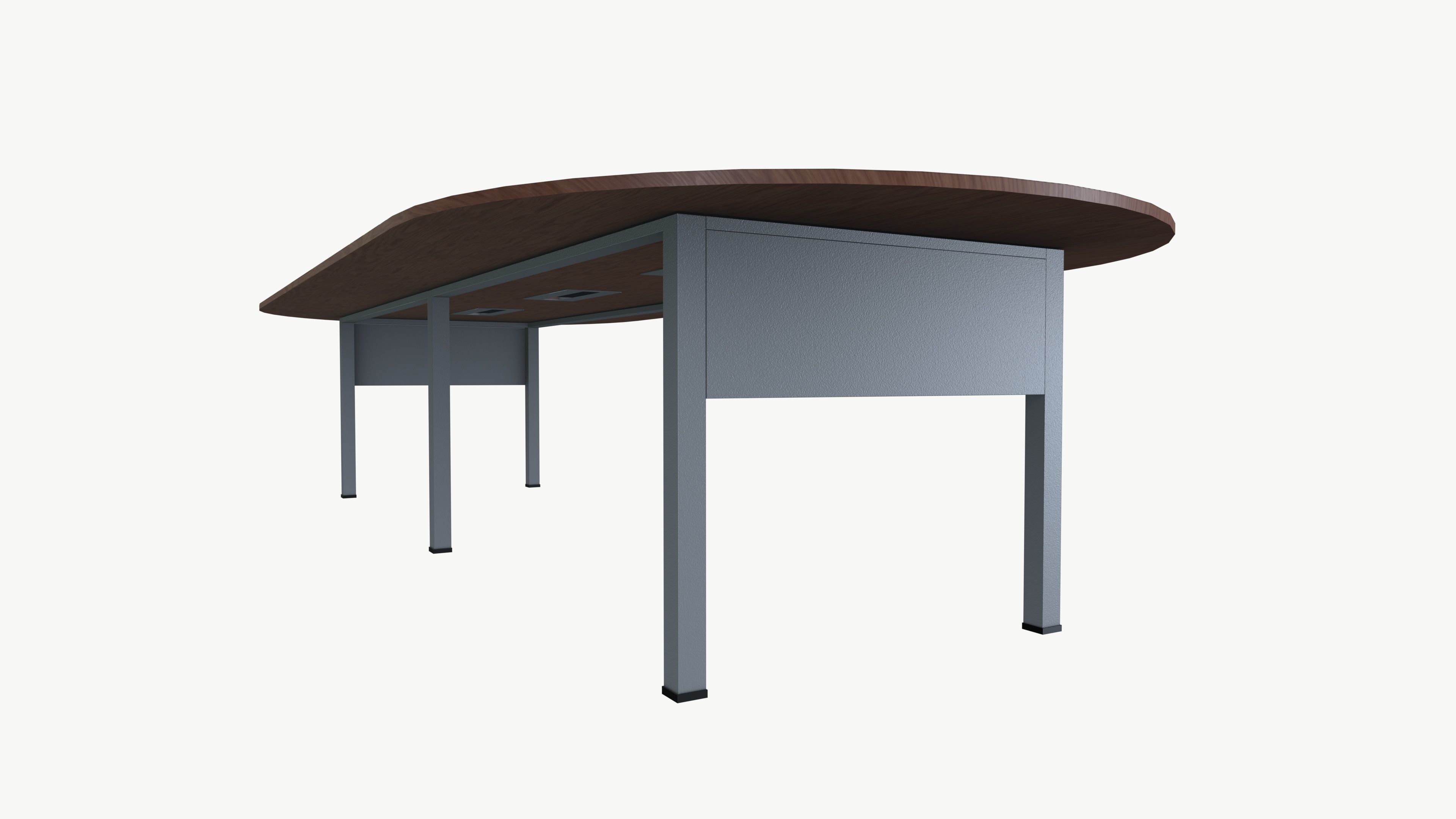 Conference Table Low-poly 3D model_5