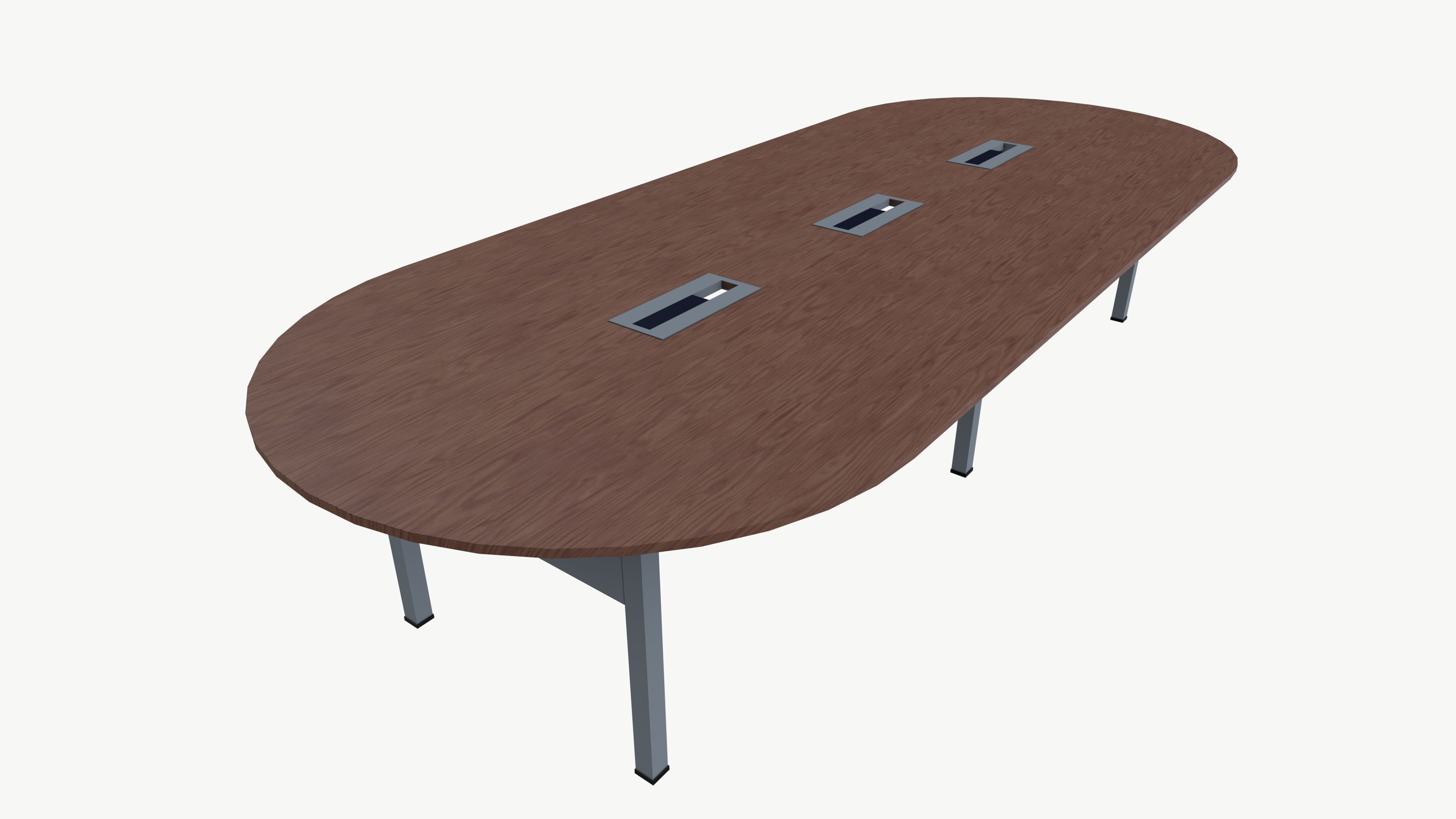 Conference Table Low-poly 3D model_3