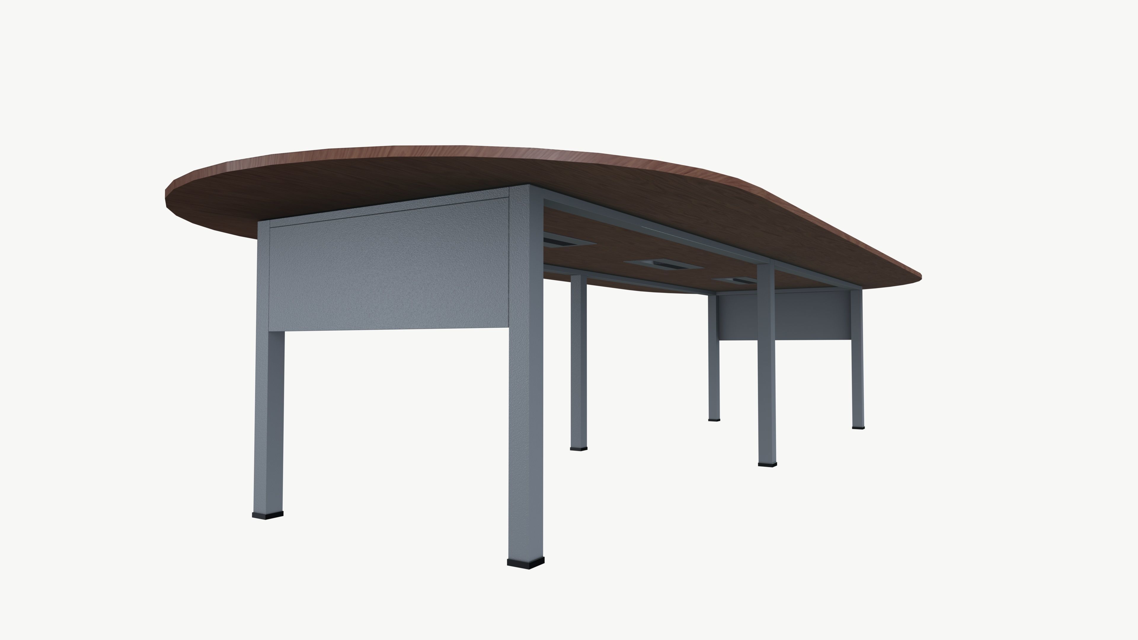 Conference Table Low-poly 3D model_4