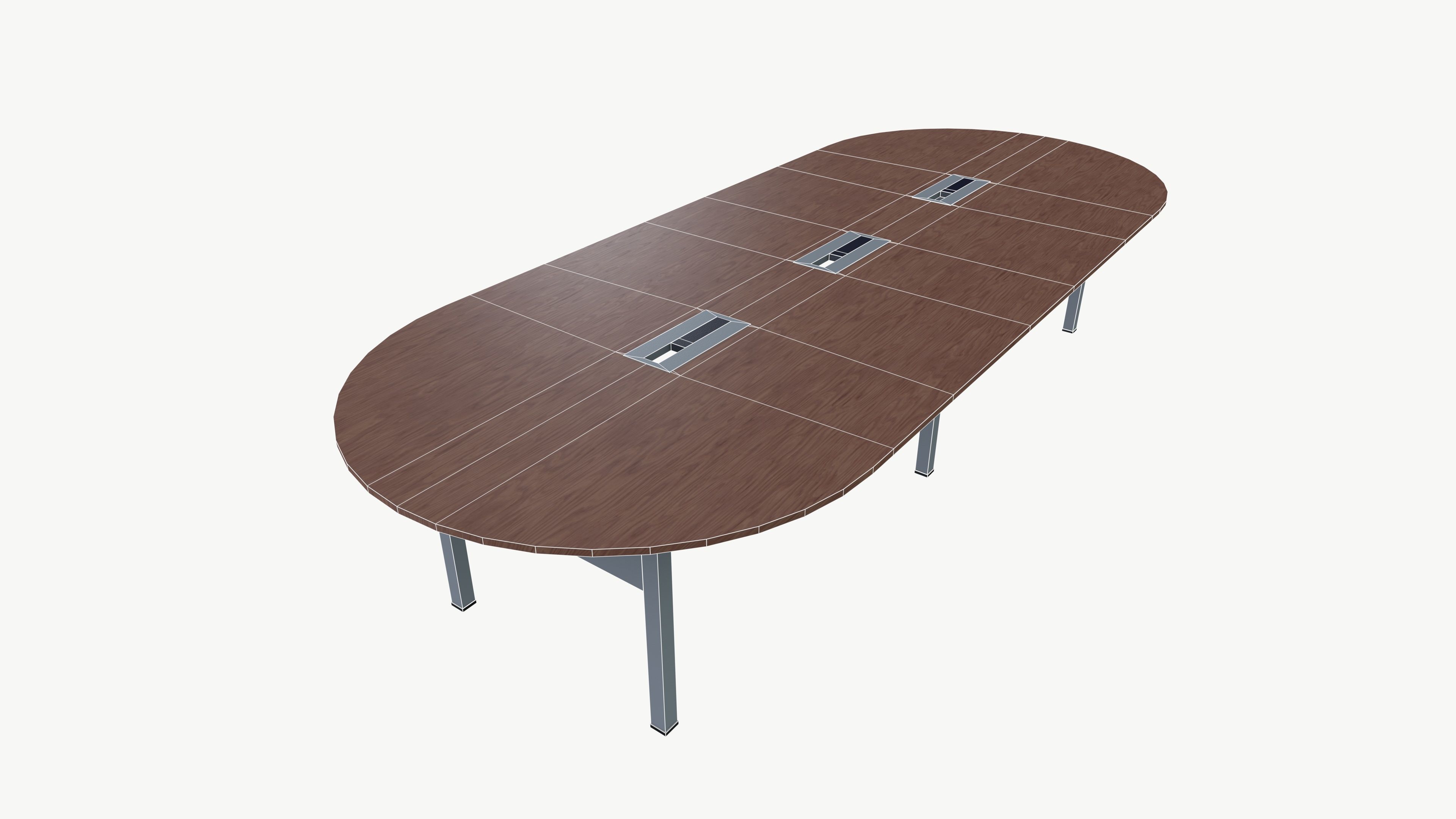 Conference Table Low-poly 3D model_7