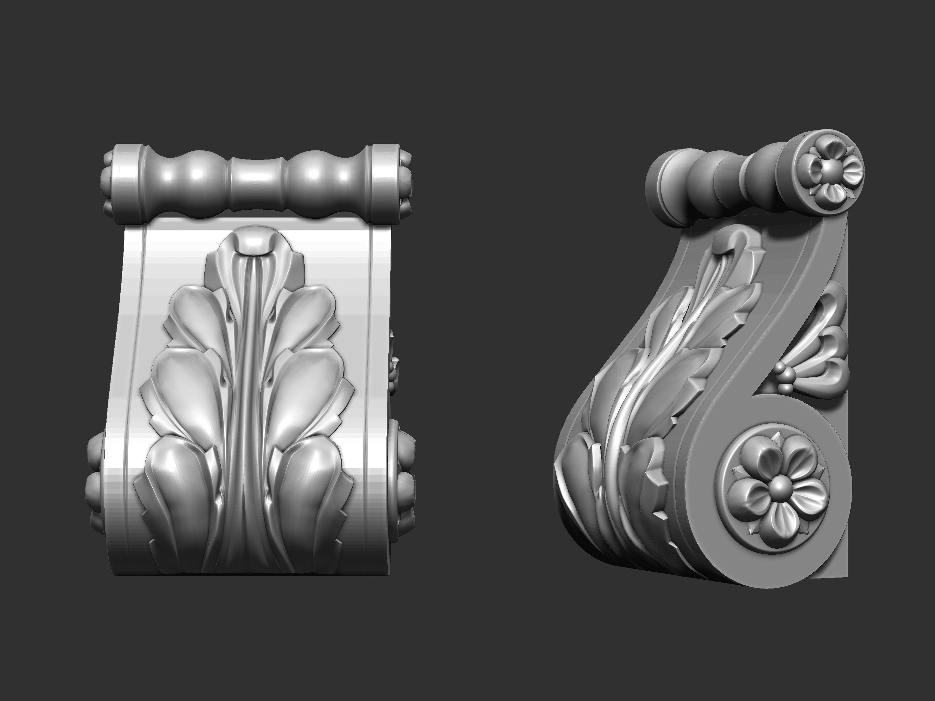 Corbel Decorative architecture classical decoration 3D print model_38