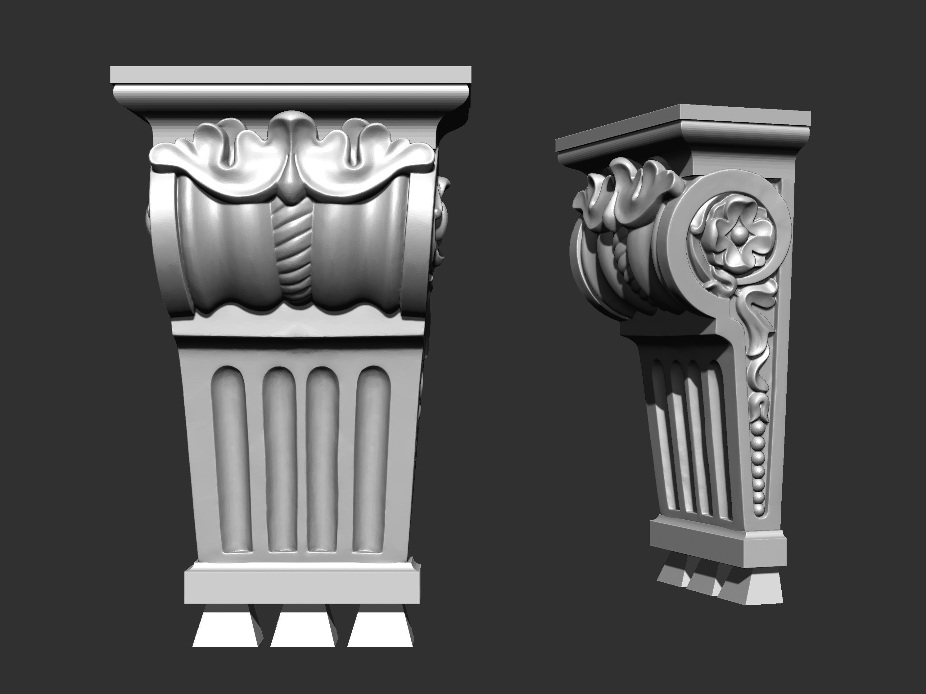 Corbel Decorative architecture classical decoration 3D print model_35