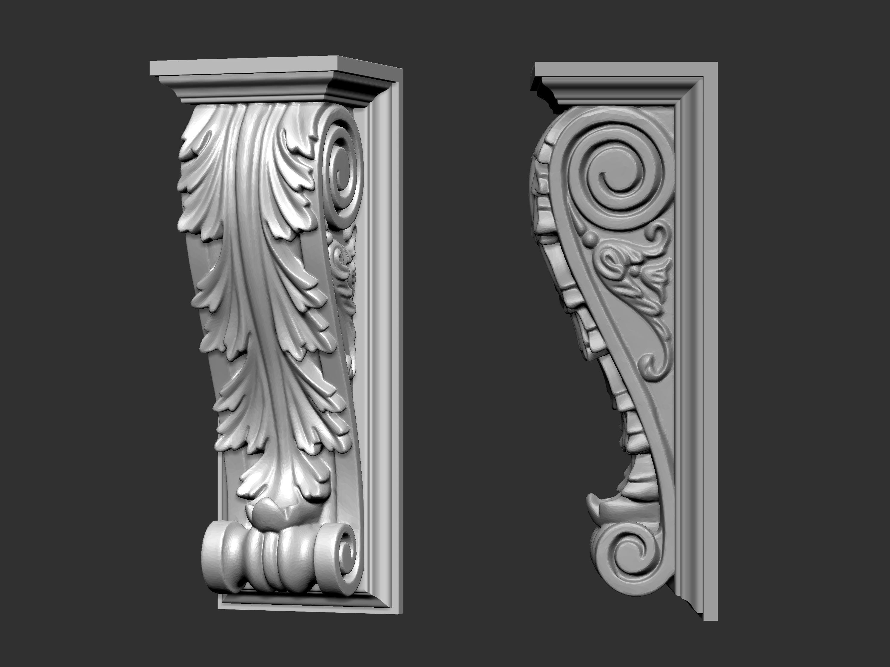 Corbel Decorative architecture classical decoration 3D print model_19