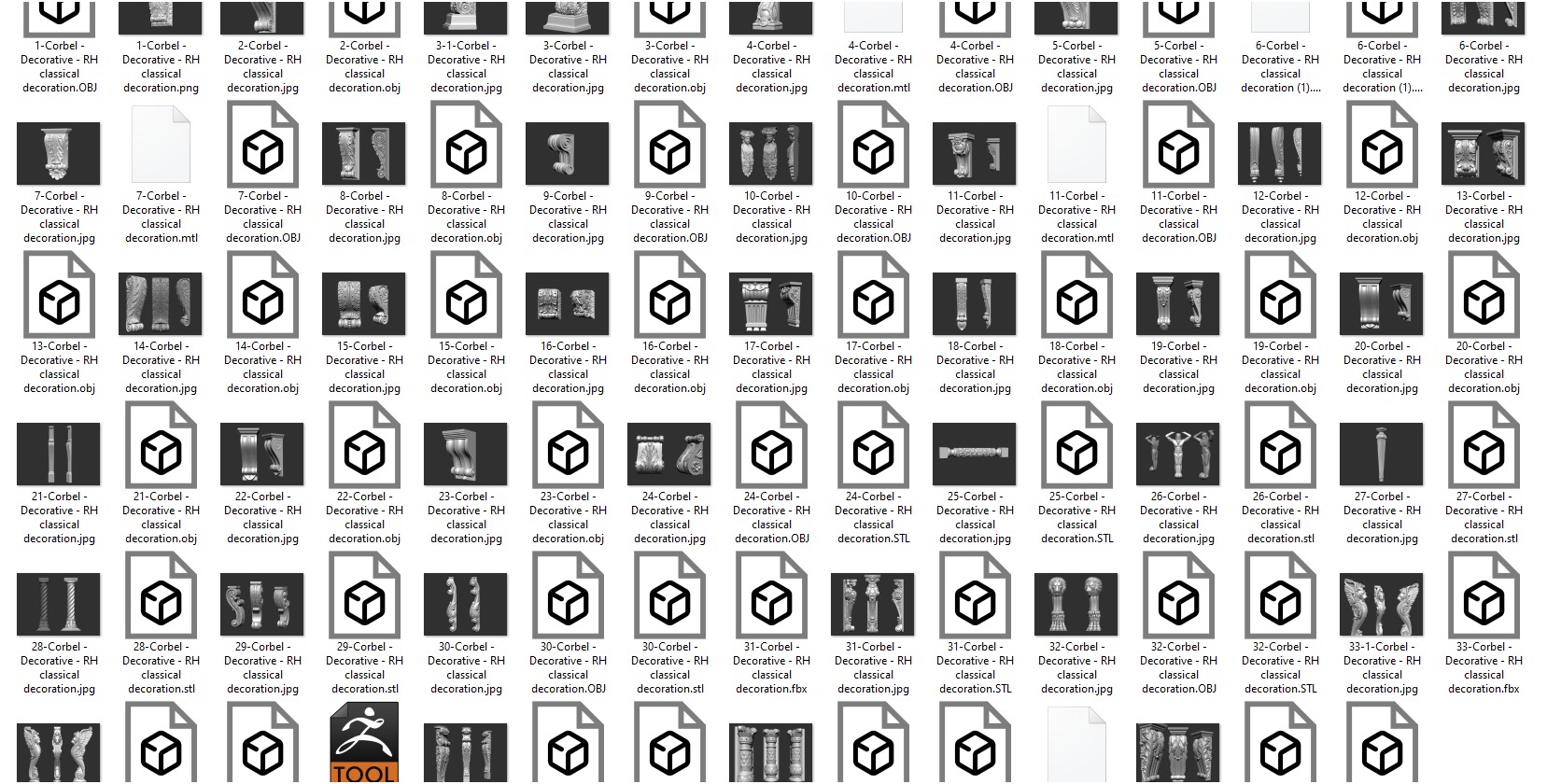 Corbel Decorative architecture classical decoration 3D print model_2