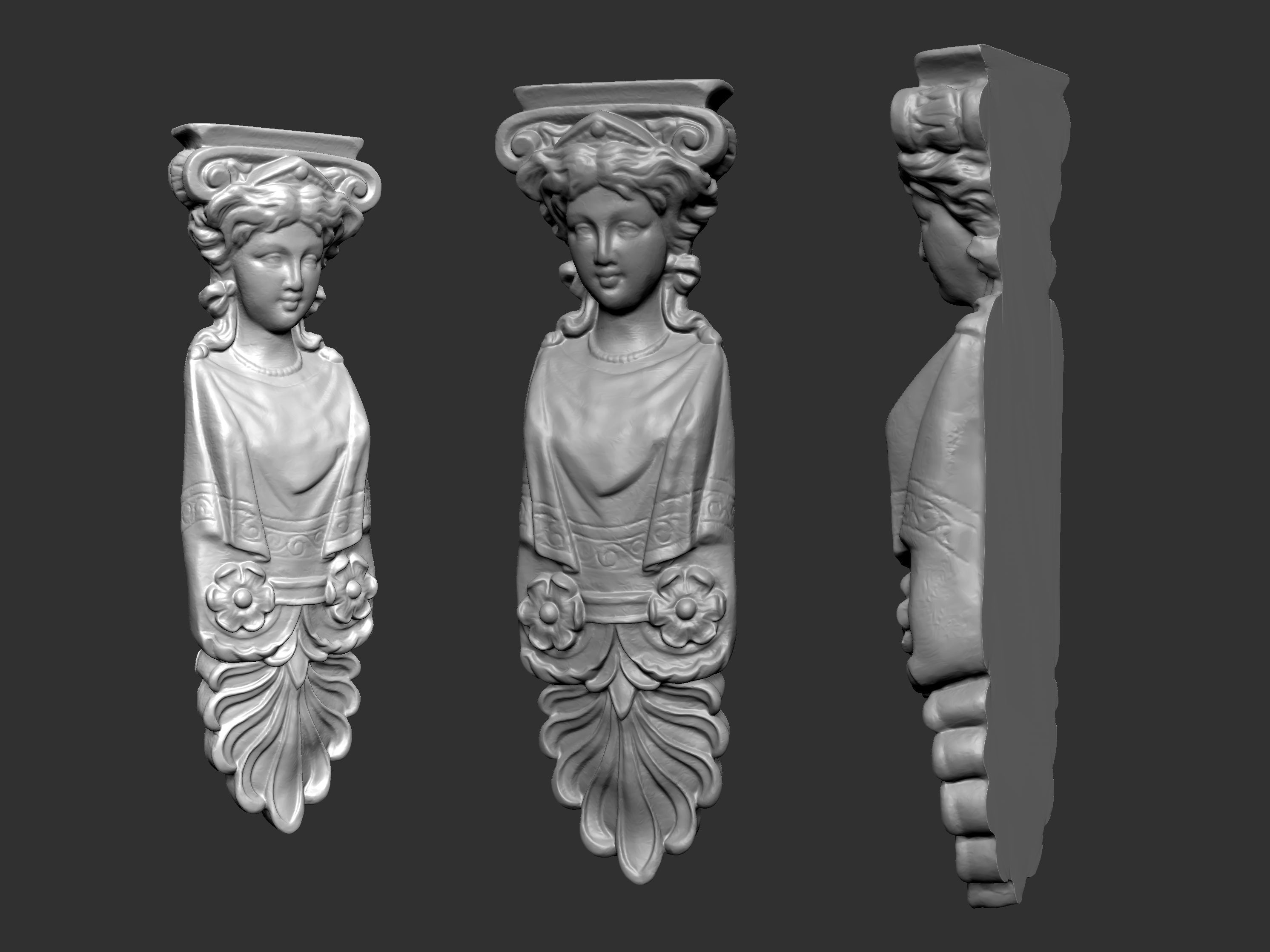 Corbel Decorative architecture classical decoration 3D print model_20