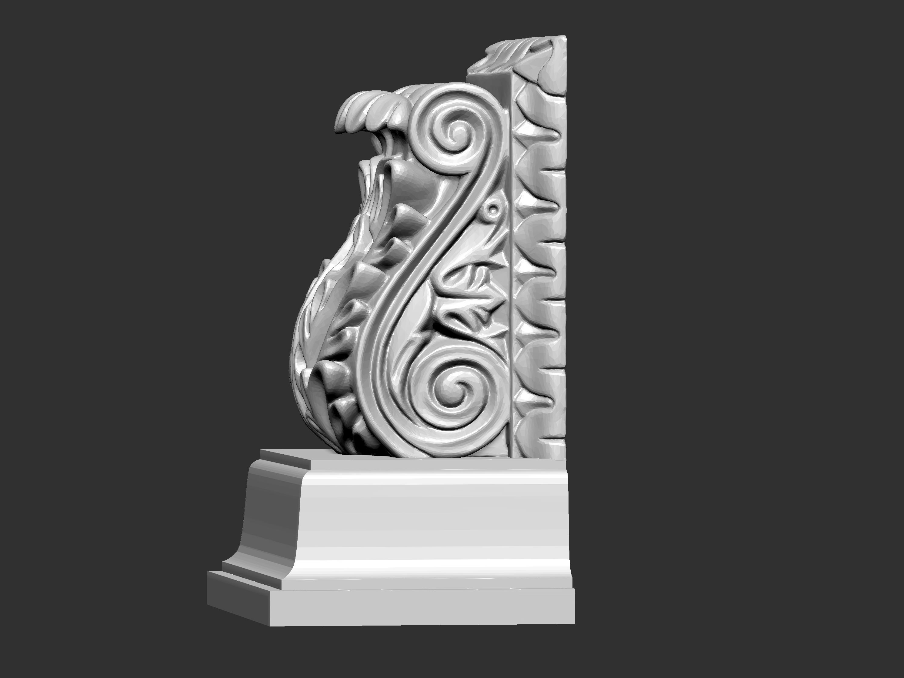 Corbel Decorative architecture classical decoration 3D print model_12
